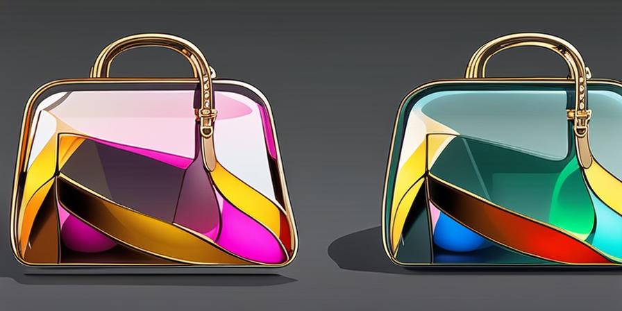 Bolsa de silicona transparente con colores brillantes y vibrantes