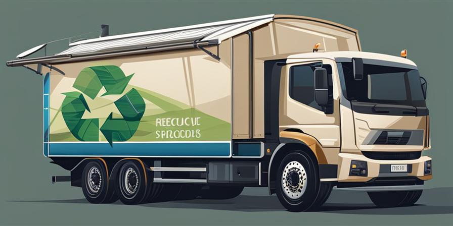 Camión de reciclaje eco en acción