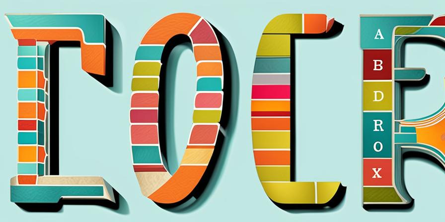Collage de letras recicladas en colores