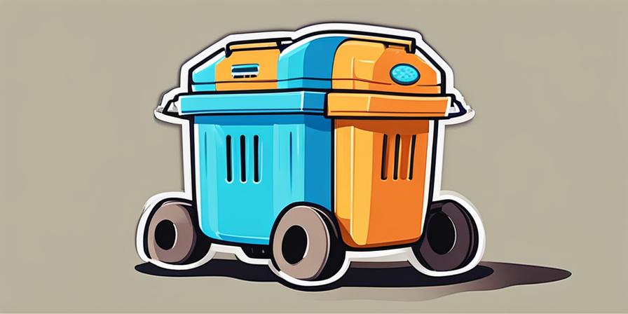 Contenedor de basura kawaii con diseño adorable y colorido