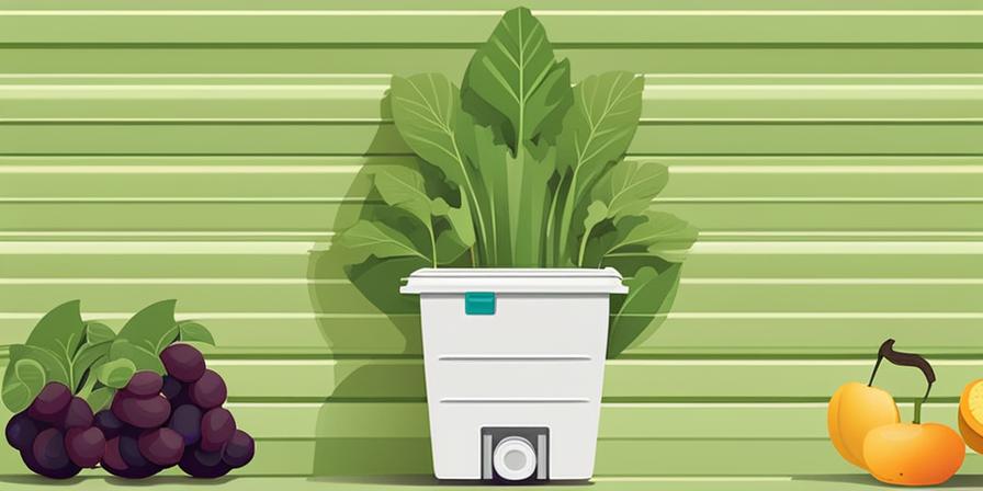 Contenedor de compost con frutas y verduras compostables