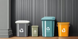 Contenedores de reciclaje en casa