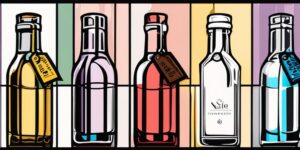 Botellas de vidrio decoradas en diversos colores y diseños