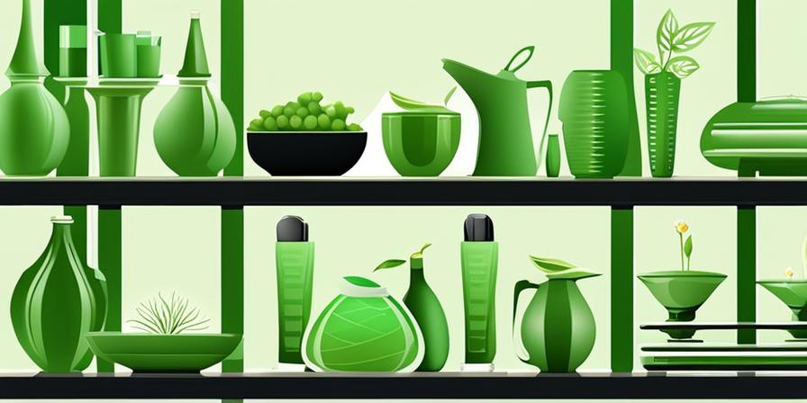Envases y embalajes ecológicos en tonos verdes