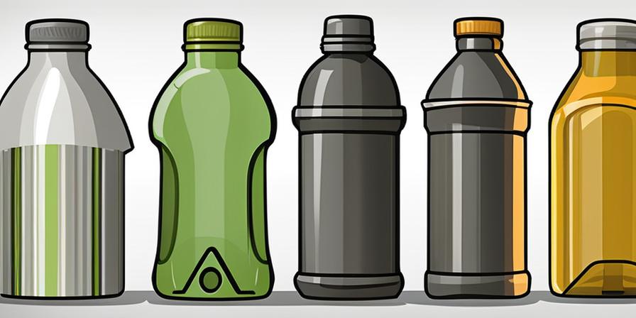 Contenedores de basura hechos de botellas de plástico recicladas
