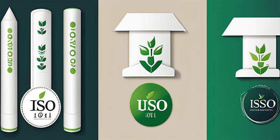 Un reciclador creativo sosteniendo el logotipo de ISO 14001