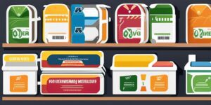 Reciclaje de varios contenedores con colores y etiquetas