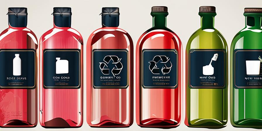 Botellas de plástico reciclables con símbolo de reciclaje