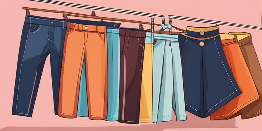 Pantalones viejos transformados en bolsa de compras colorida
