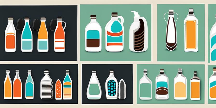 Collage de usos creativos de botella de agua